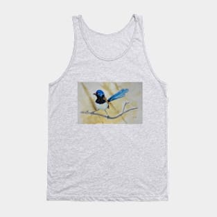 Beautiful Blue Wren - bird art Tank Top